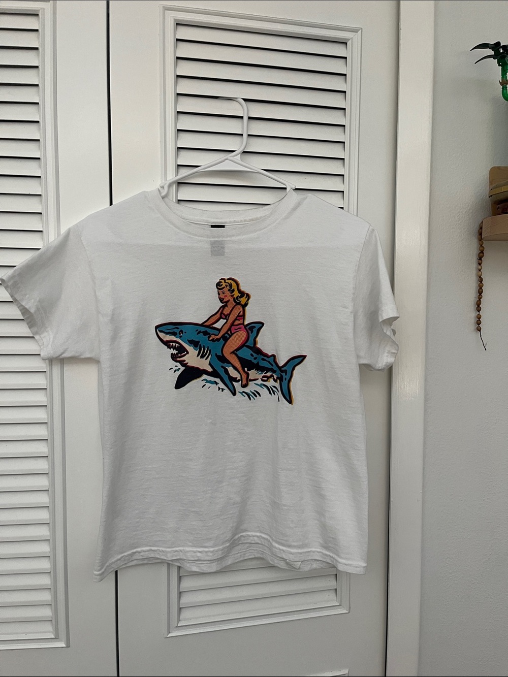 shark rider graphic tee